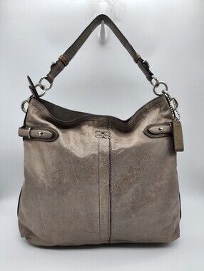 Coach Colette Metallic Leather Hobo Bag Gold Silver 16442 Y2K Vintage 2010